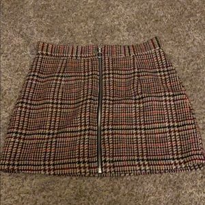 Plaid knit skirt